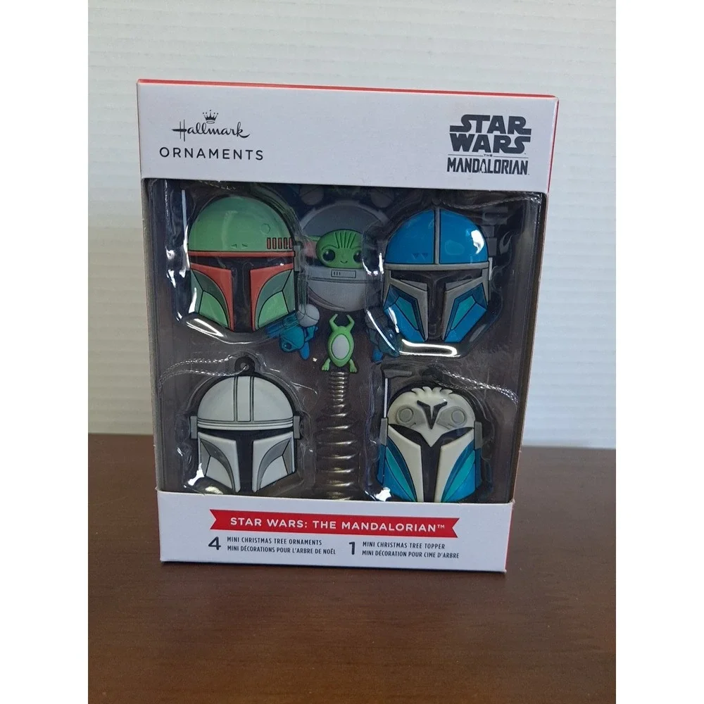 NIB‎ 2024 Hallmark Star Wars Mandalorian Mini Tree Topper With 4 Ornament